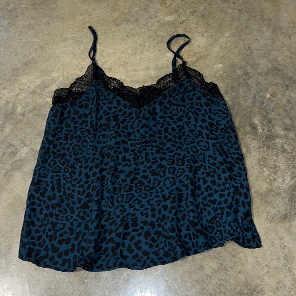 Dark green/blue leopard cami (boutique)